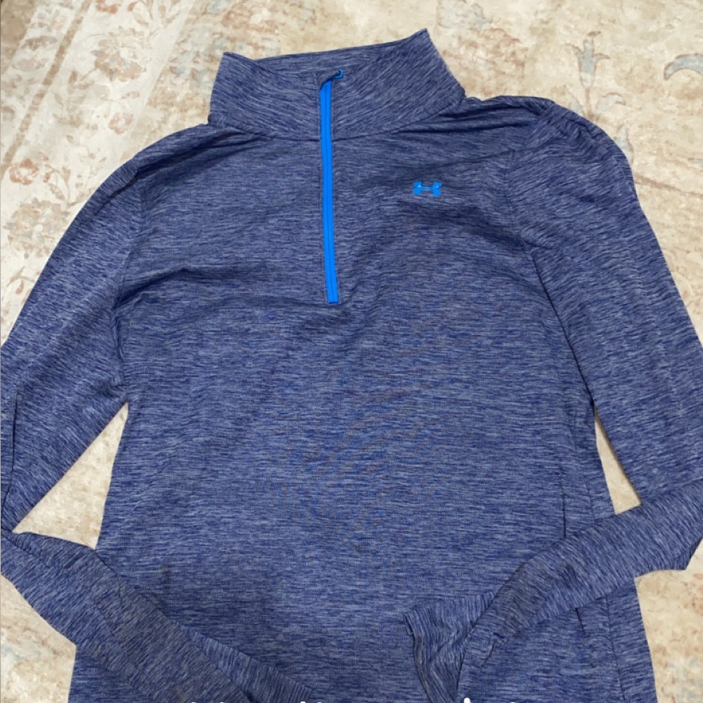 Under Armour Heathered Blue Quarter-Zip Top